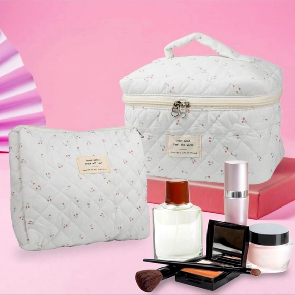 Quilted Cherry Makeup&Travel Bag Set - Picture 3 of 6